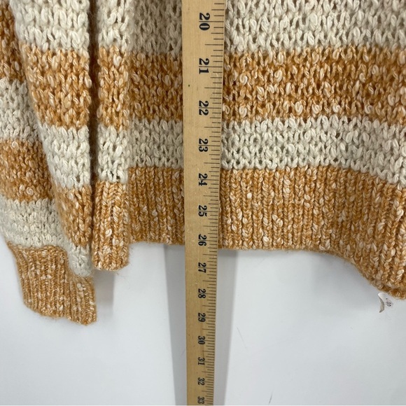 NWT Madewell Baez Pullover Sweater Loose Open Knit Stripe Orange Womens M - Picture 3 of 8